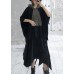 Unique gray green patchwork cotton Blouse hooded Dresses fall blouses