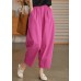 Rose Pockets Loose harem Pants elastic waist Spring