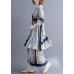 women stand collar two pieces light gray prints tops and pleated wide leg pants